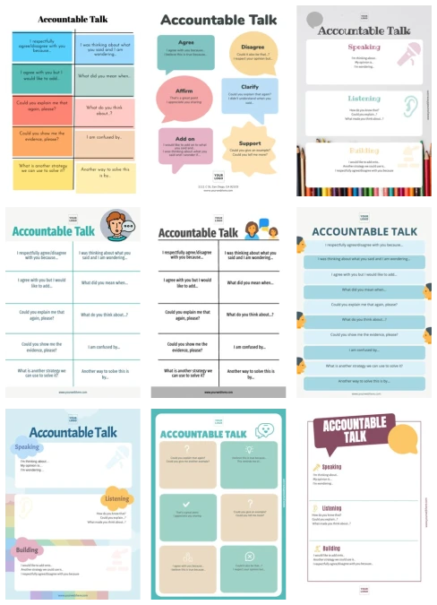 Bearbeite ein „Accountable Talk“-Poster