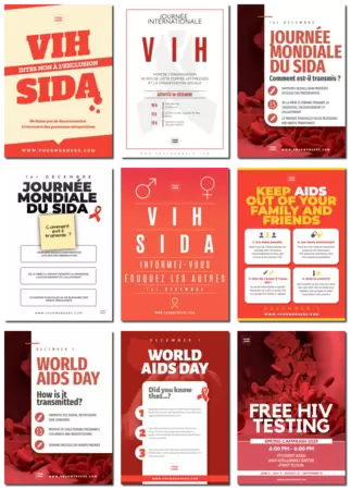 Modifier une affiche sur le VIH