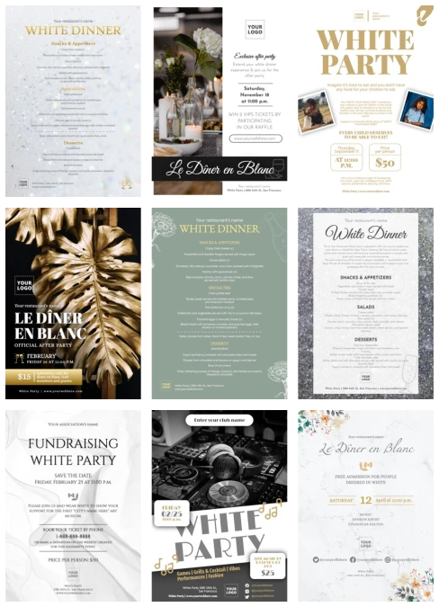 Edit a White Party banner