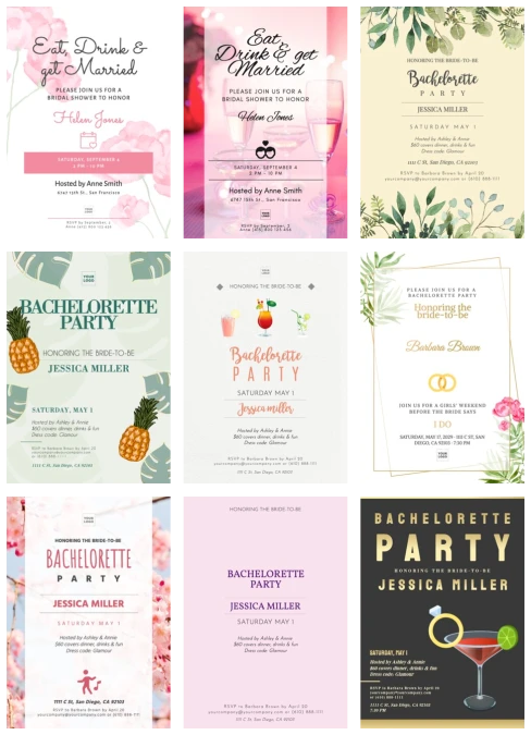 Modifica un invito per una festa di addio al nubilato