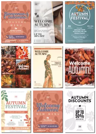 Modifier un modèle de flyer d\'automne