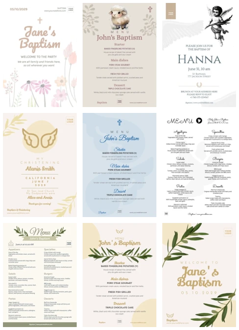 Modifica un banner per battesimi