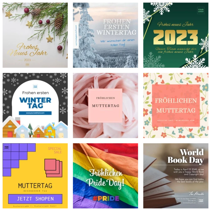 Bearbeite eine Karte, um deine Kunden zu grüßen