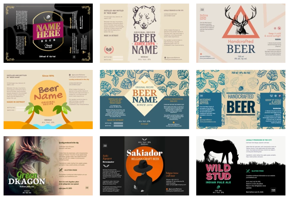 Edit a beer label design