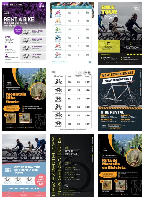 Edit a Bike Rental flyer