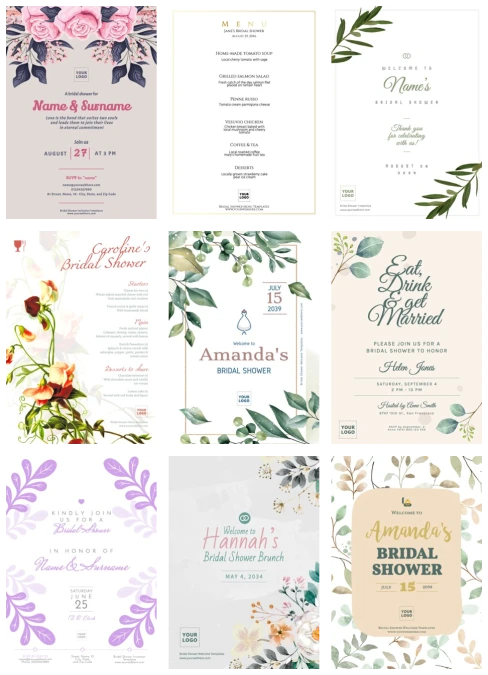 Edit a Bridal Shower template