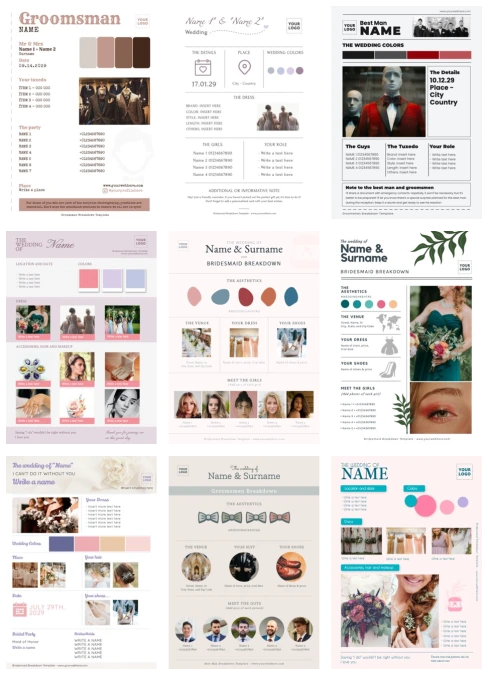 Edit a Bridesmaid Card