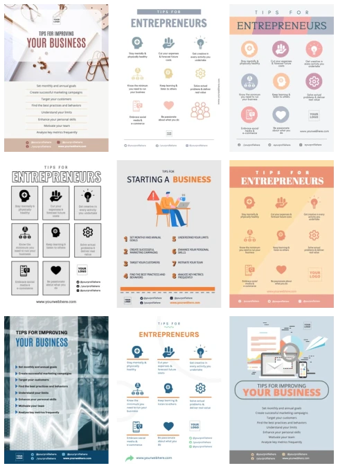Edit a design with business tips