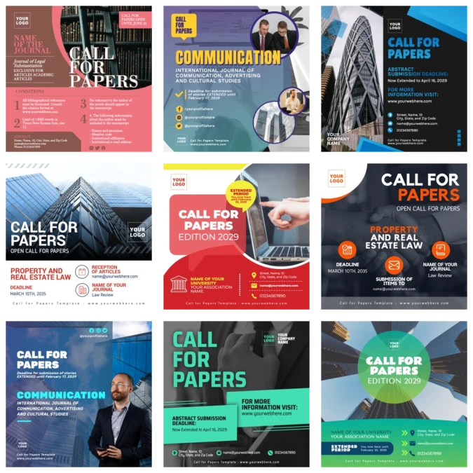 Call For Papers Poster Templates