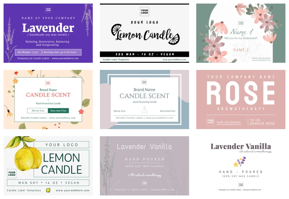 Free Printable Candle Labels Free Printable Candle Labels