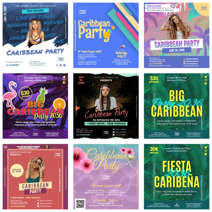 Edit a Caribbean poster