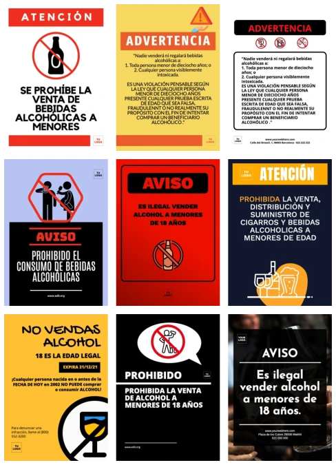 Editar un letrero de No Venta de Alcohol