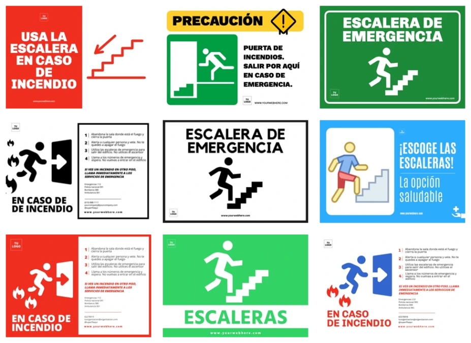 Edita un cartel para escaleras