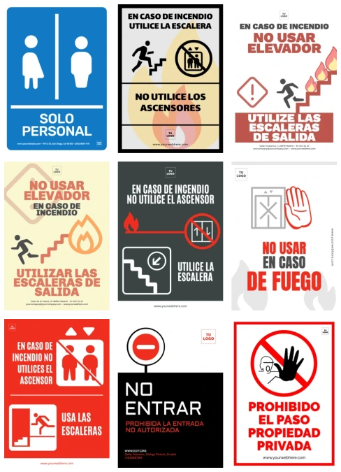 Edita un cartel de No Entrar