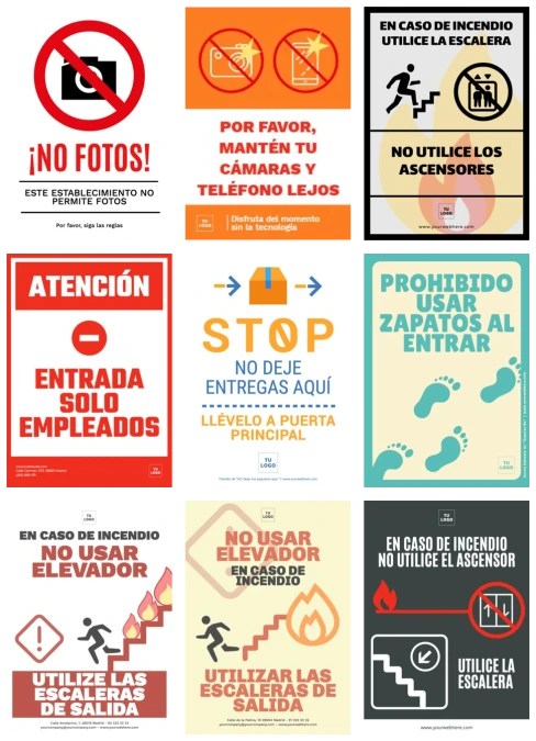 Editar un cartel de prohibición
