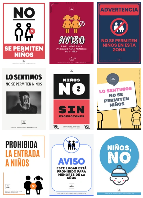 Edita una señal de Niños No