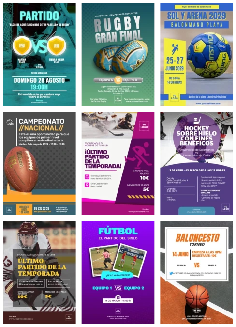 Edita carteles de partidos