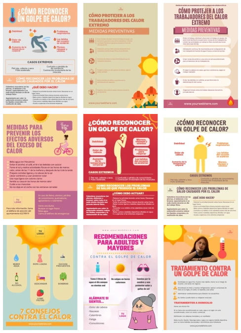 Edita una plantilla con tips para el calor