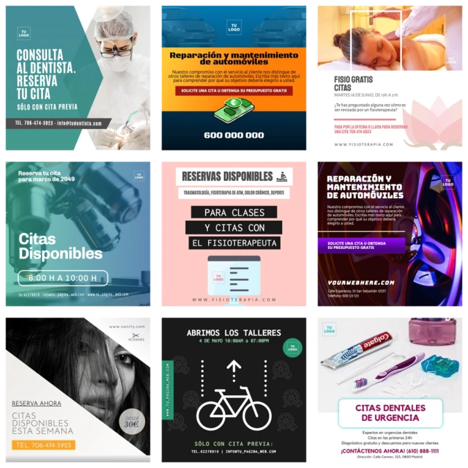 Edita una plantilla de reservas