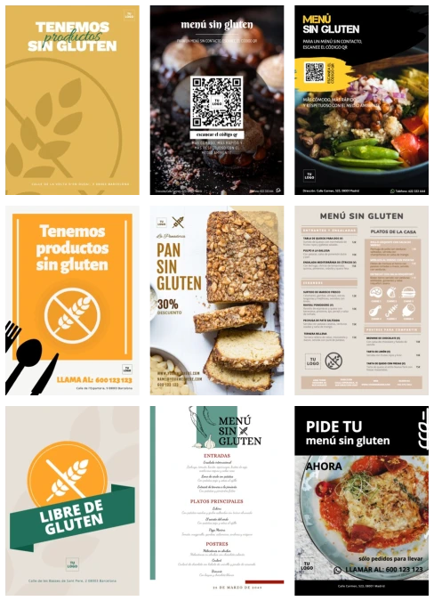 Edita una plantilla sin gluten