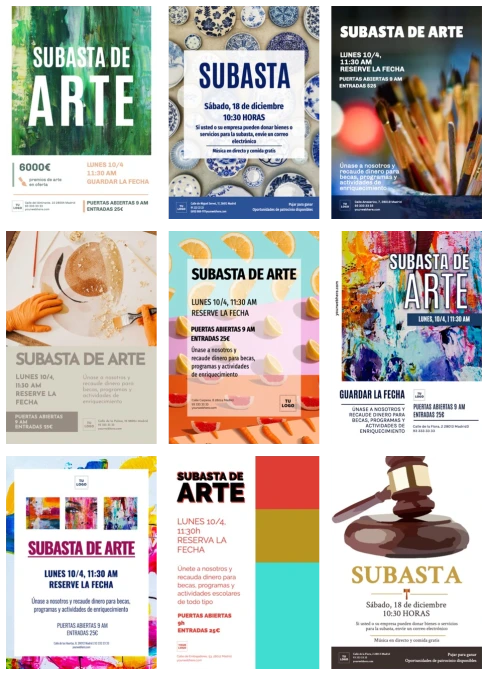 Edita un diseño para una subasta