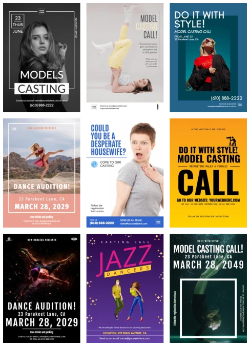 Edit a design for a casting or audition