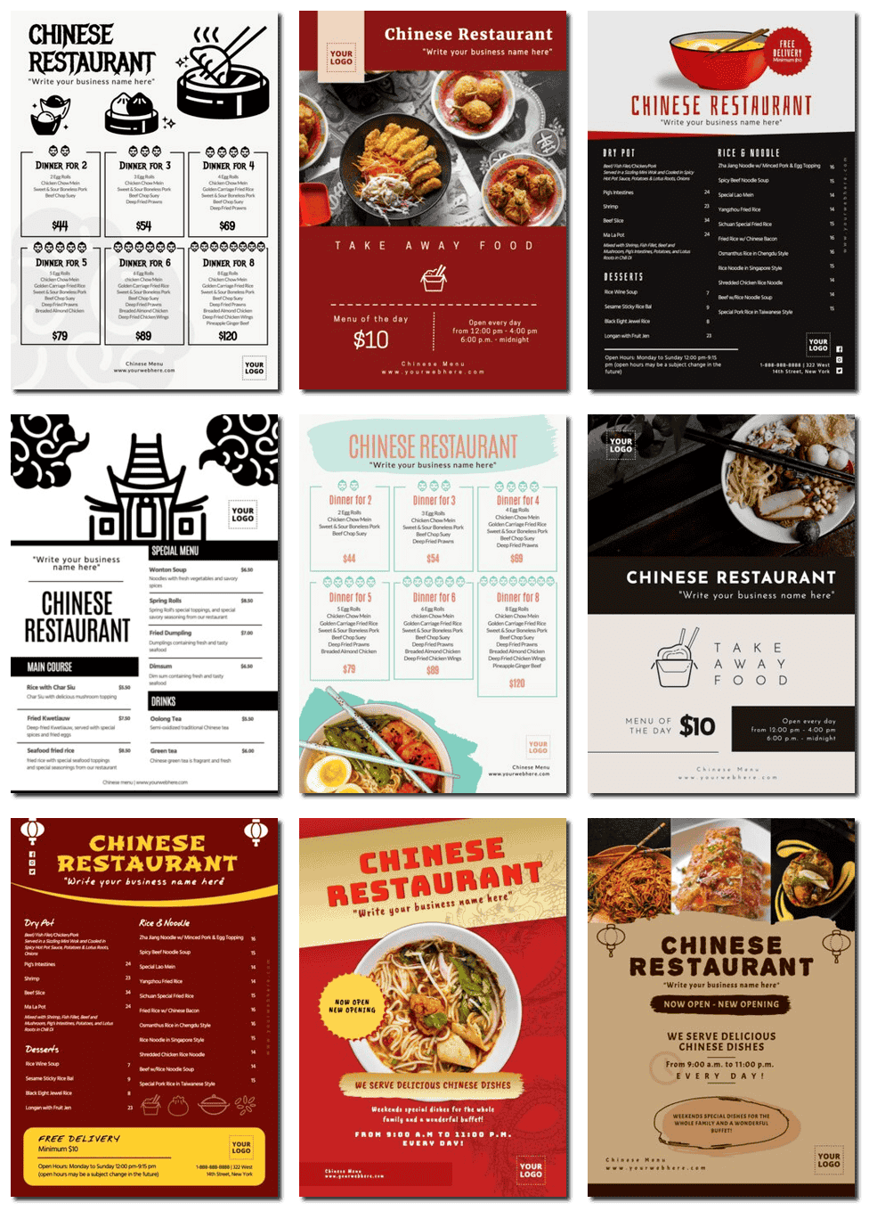 Make A Chinese Restaurant Menu Design Online
