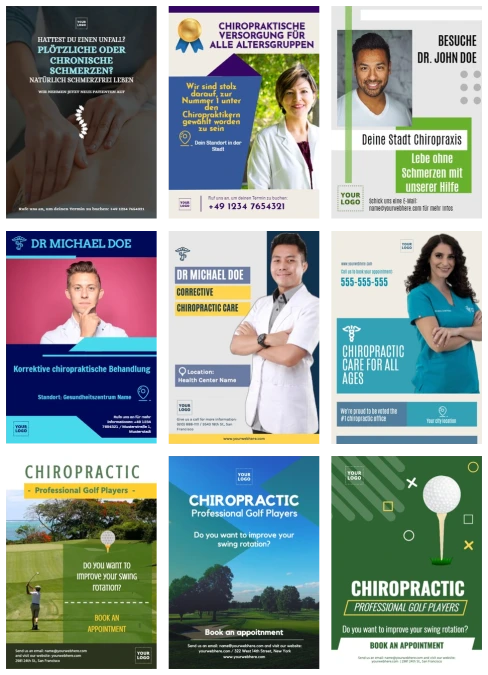 Bearbeite eine Vorlage für Chiropraktiker