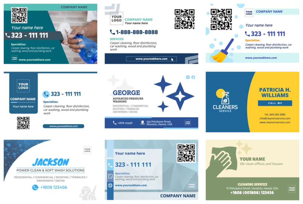 Edit a business card for House Cleaning