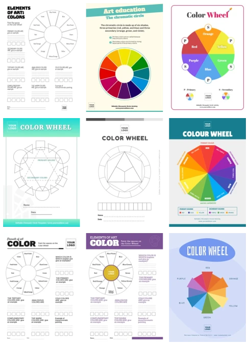 Free Printable Color Wheel Templates