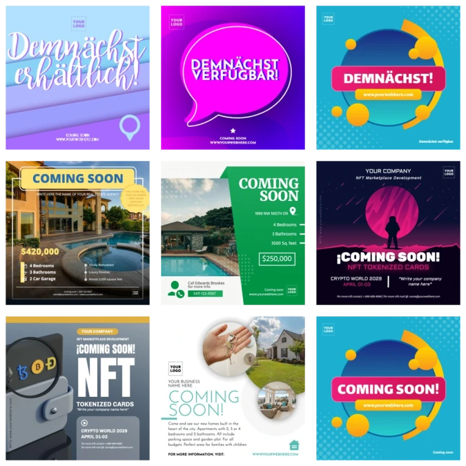 Bearbeite ein Bald verfügbar Poster