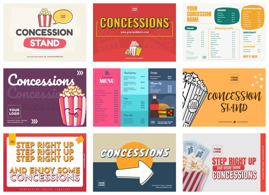 Customize a Concession Stand Banner Template customize-a-concession-stand-banner-template