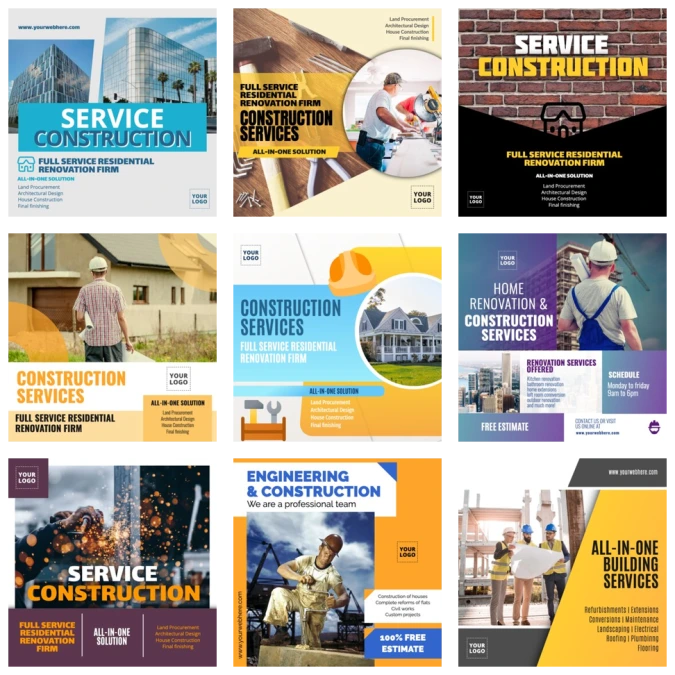 Edit a construction company flyer