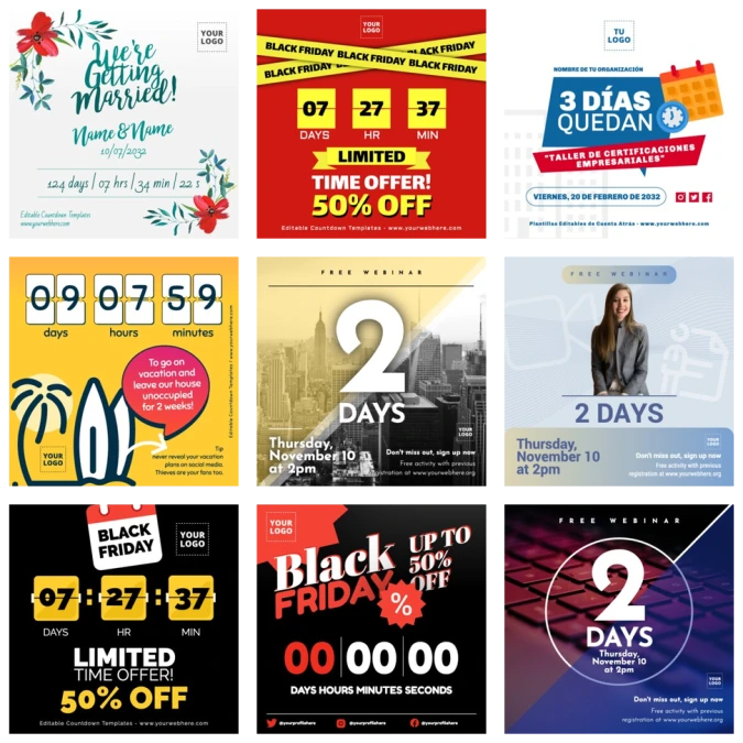 Edit a Countdown template