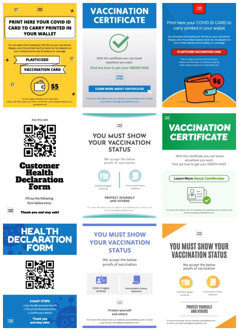 Edit a COVID template