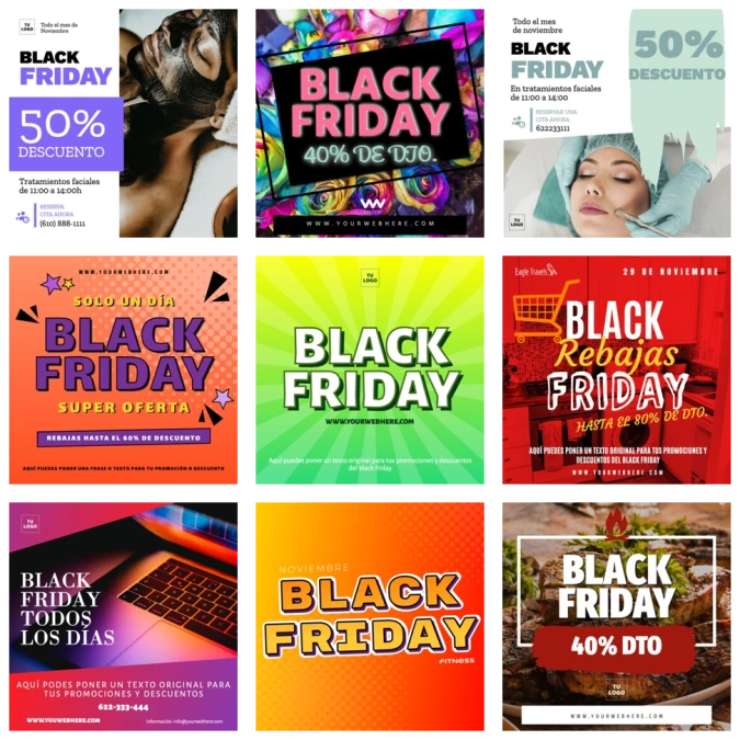 Edita tu plantilla de Black Friday