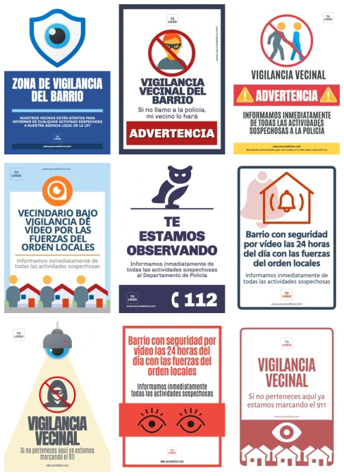 Editar un cartel de vigilancia