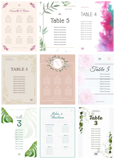Name Chart Template