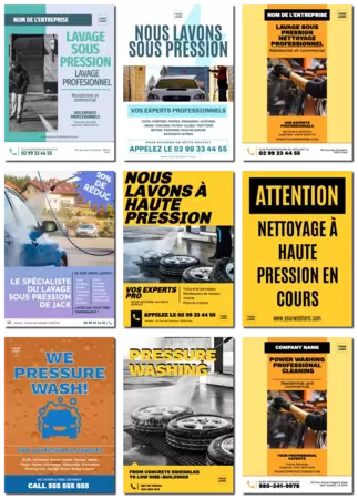 Modifier un modèle de prospectus de lavage sous pression