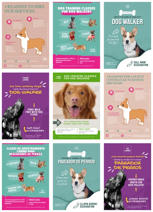 Edit a Dog Walker flyer
