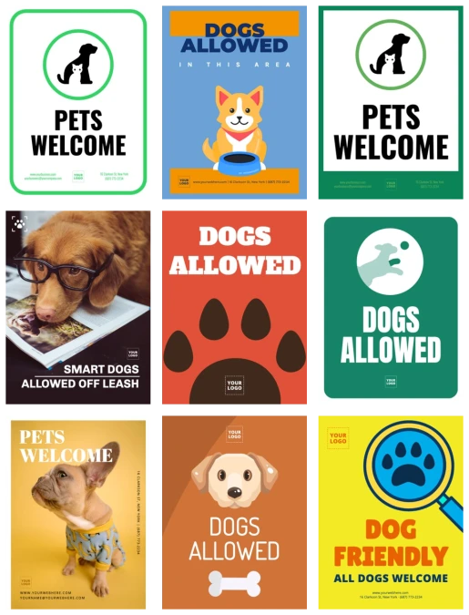 Edite um cartaz pet-friendly