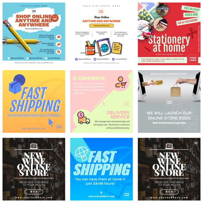 Editar um modelo de eCommerce