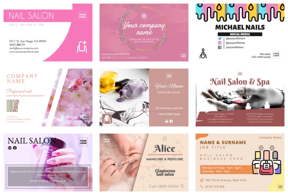 Modifica un modello per il tuo centro manicure