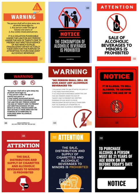 Edit a No Alcohol Sign