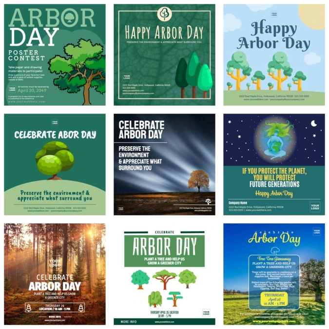 Edite um design do Dia Mundial da Árvore