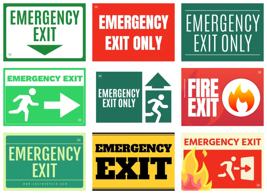 Edit an Exit sign