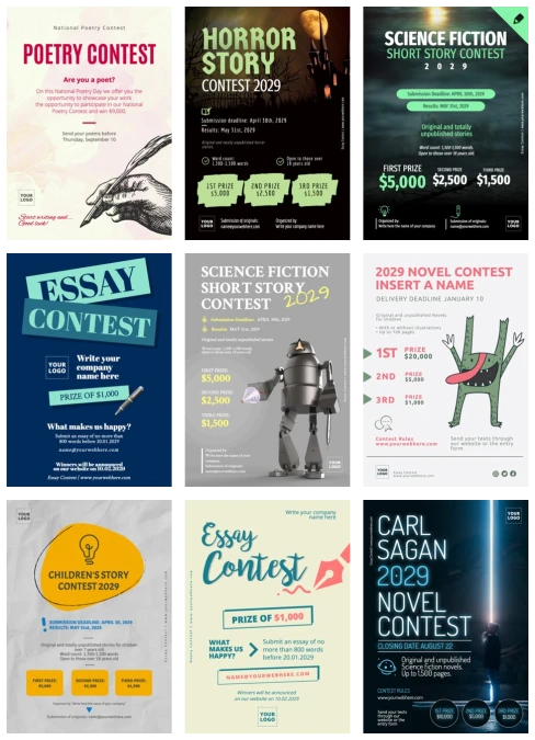 Essay Contest Poster Templates to Edit Online