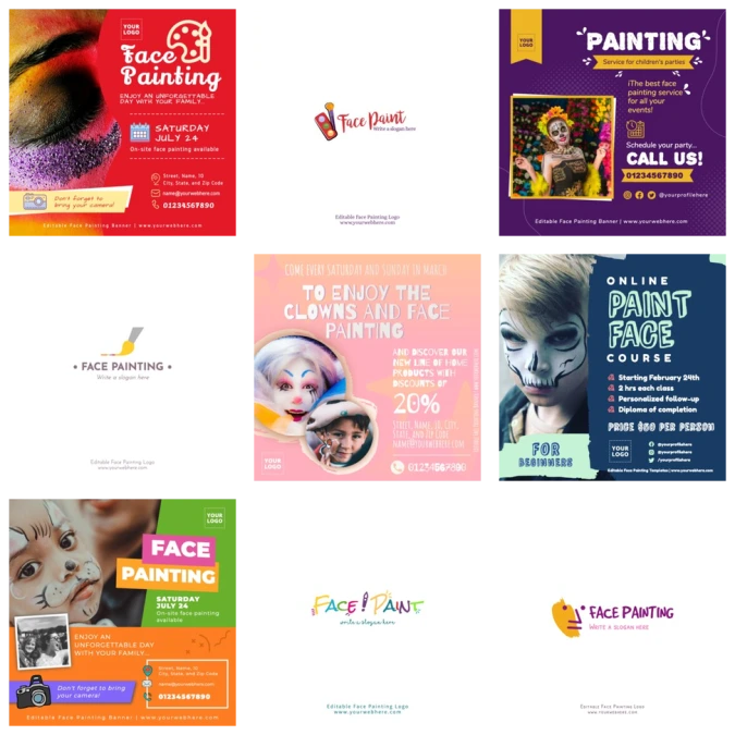 Edit a Face Paint flyer