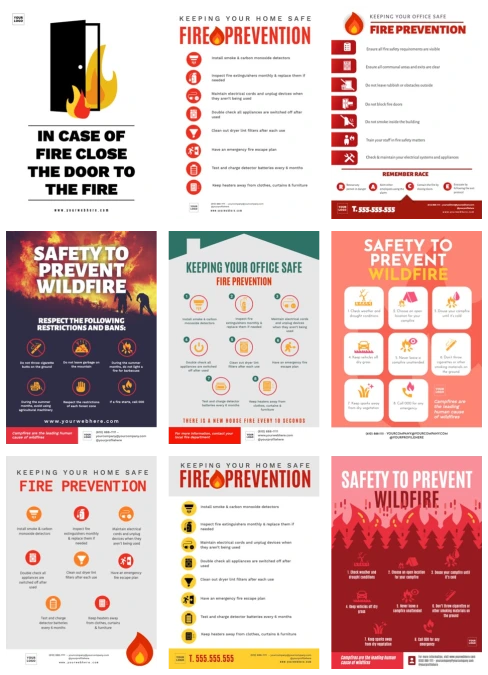 Edit a fire prevention poster