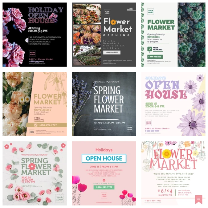Edit a Flower Market banner